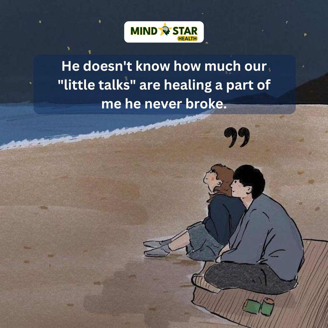 How much our little talks are healing